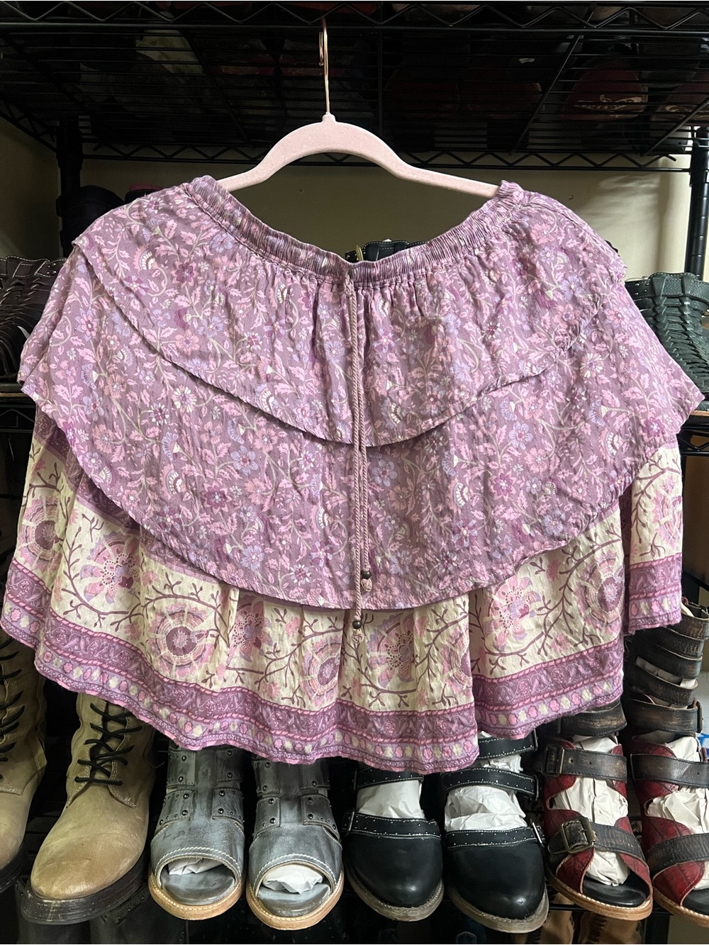 Spell & The Gypsy Dahlia tiered mini skirt size S